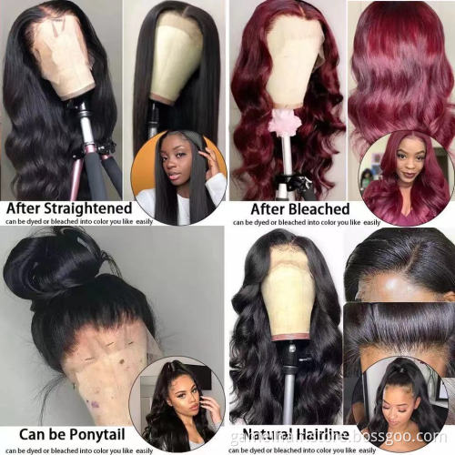 Cheap Body Wave Lace Frontal Wig Raw Brazilian Virgin Afro Human Hair Glueless Hd Full Lace Front Wig For Black Women Vendor